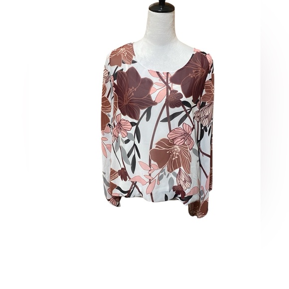 Alfani Tops - Alfani Floral Angel Sleeve Blouse